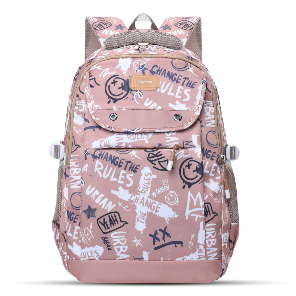     			Tinytot Brown Polyester Backpack For Kids