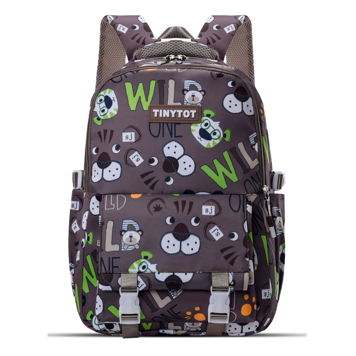     			Tinytot Brown Polyester Backpack For Kids