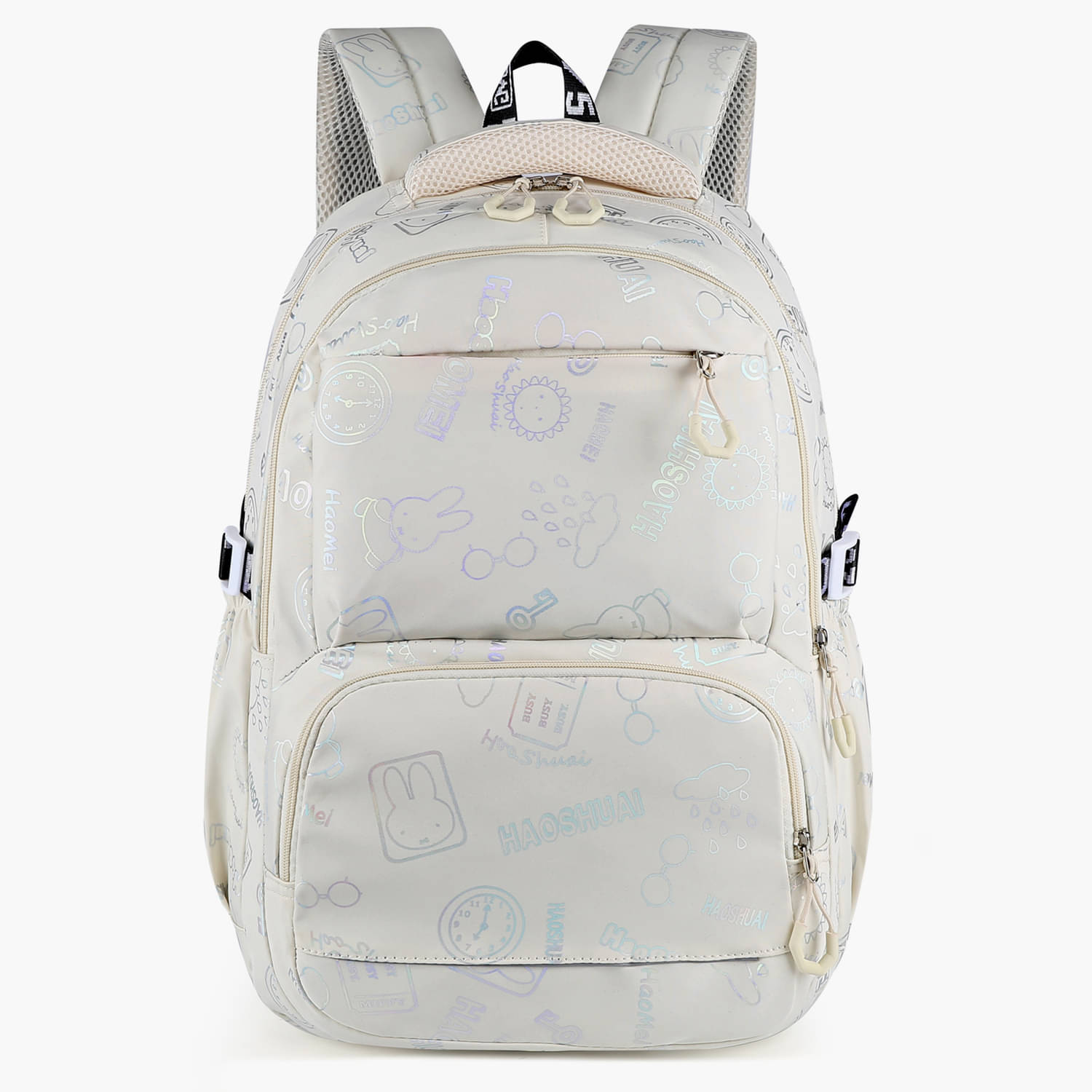 Tinytot Cream Polyester Backpack For Kids Tinytot Cream Polyester Backpack For Kids