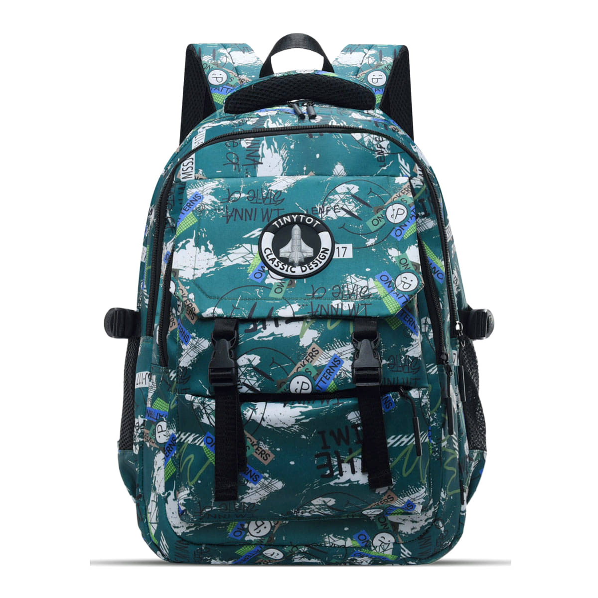 Tinytot Green Polyester Backpack For Kids Tinytot Green Polyester Backpack For Kids