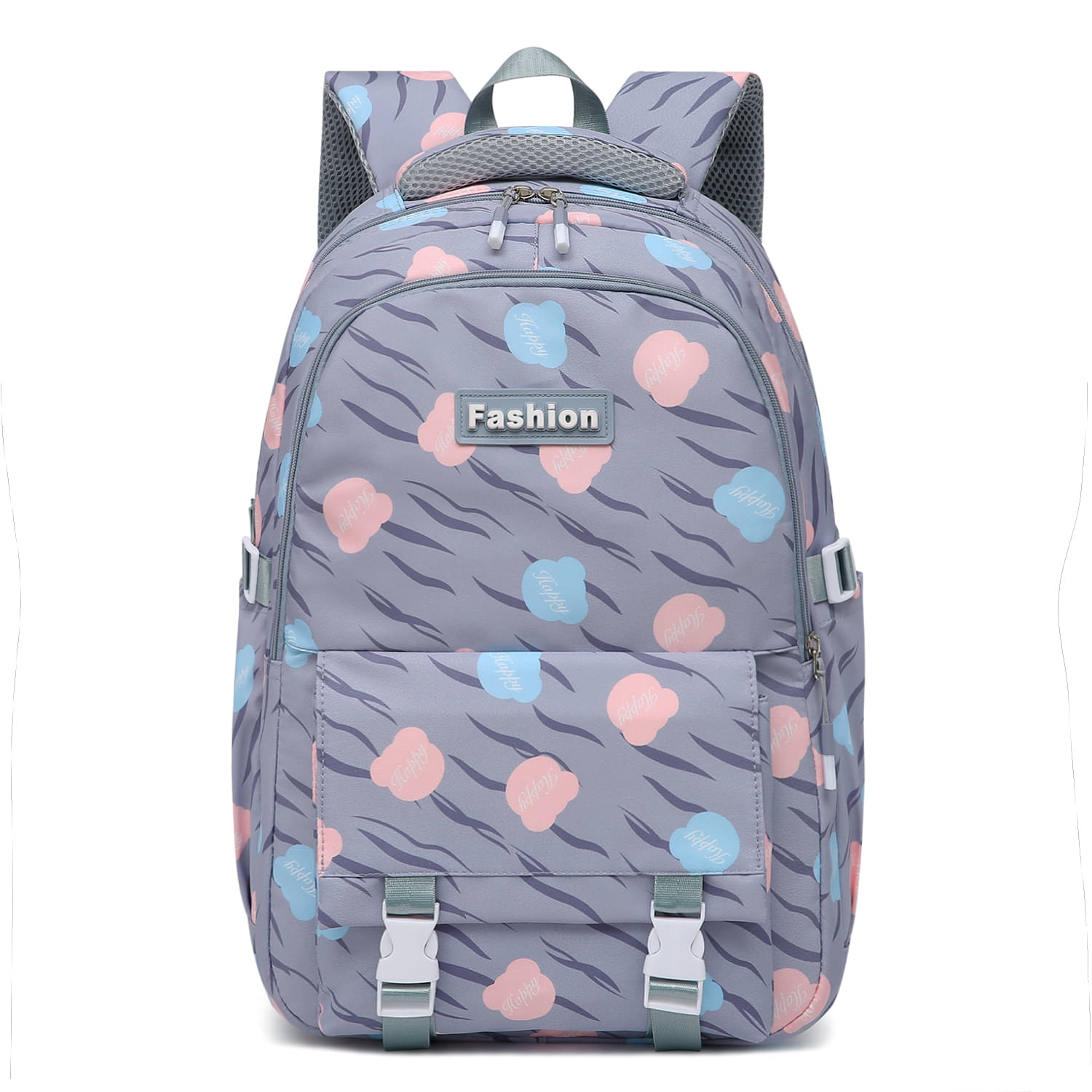     			Tinytot Grey Polyester Backpack For Kids