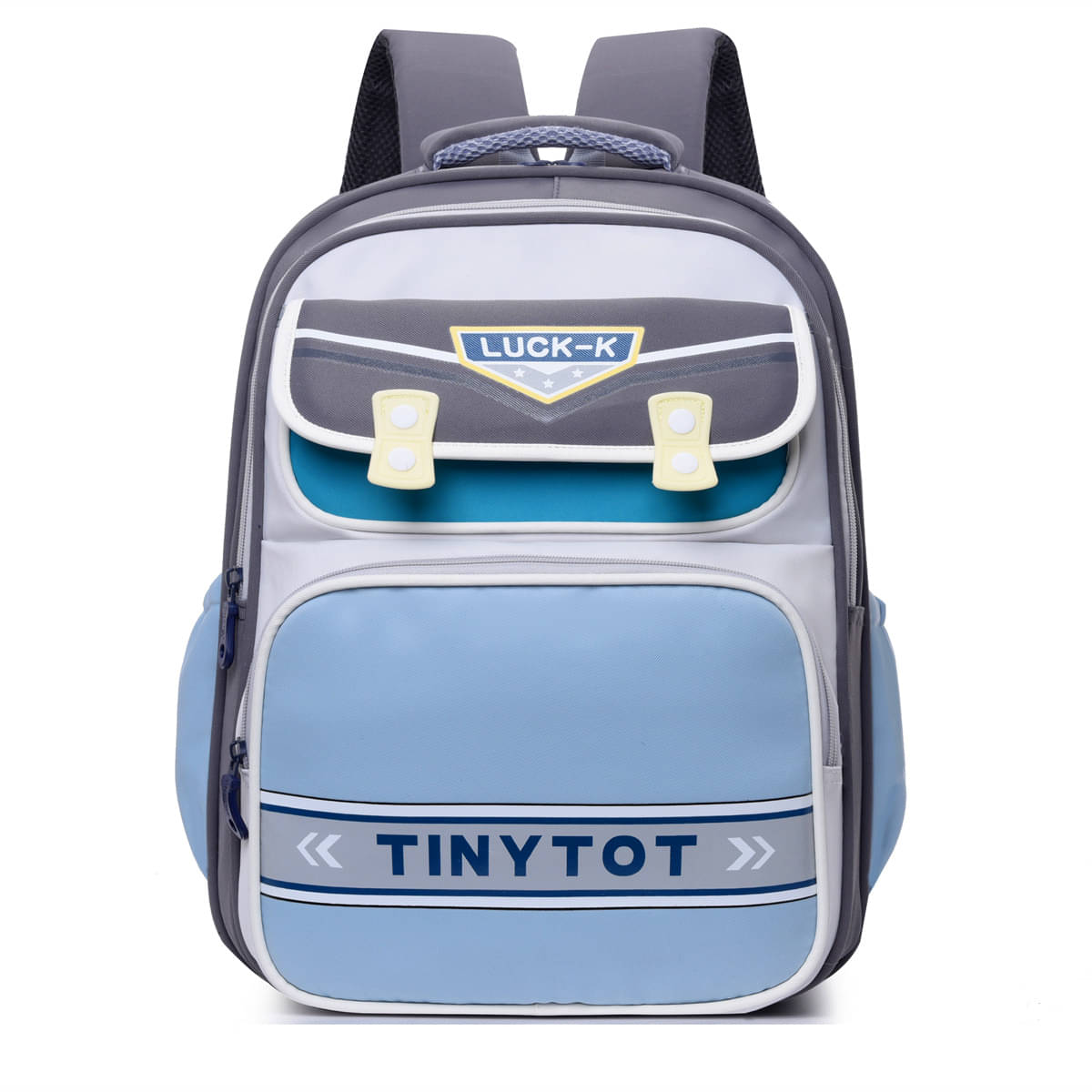     			Tinytot Grey Polyester Backpack For Kids