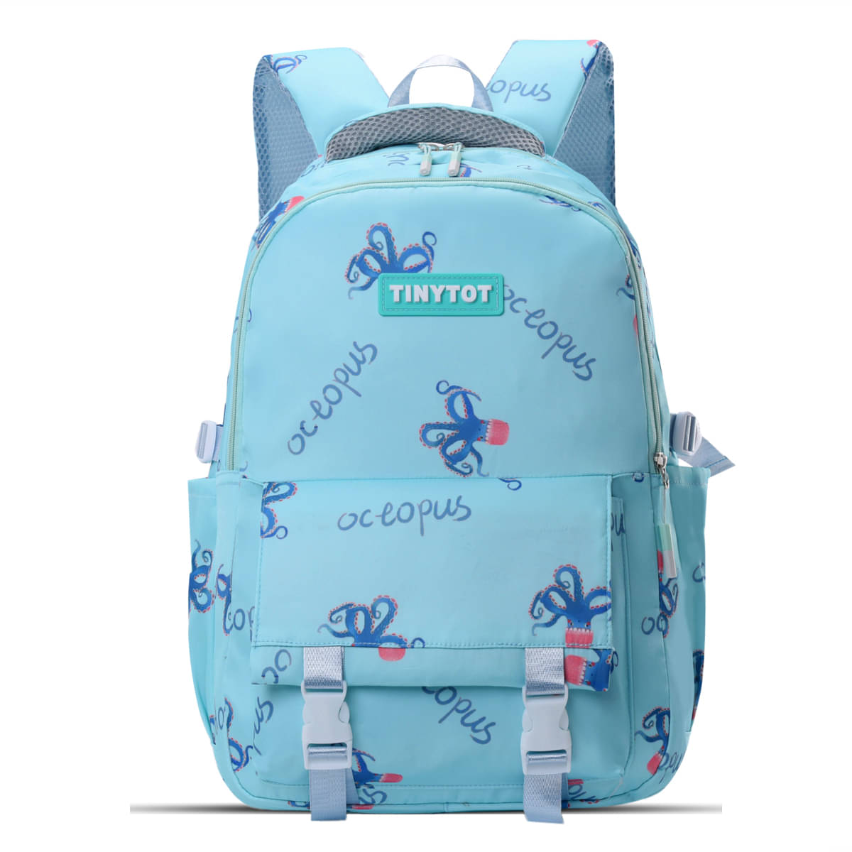     			Tinytot Light Blue Polyester Backpack For Kids