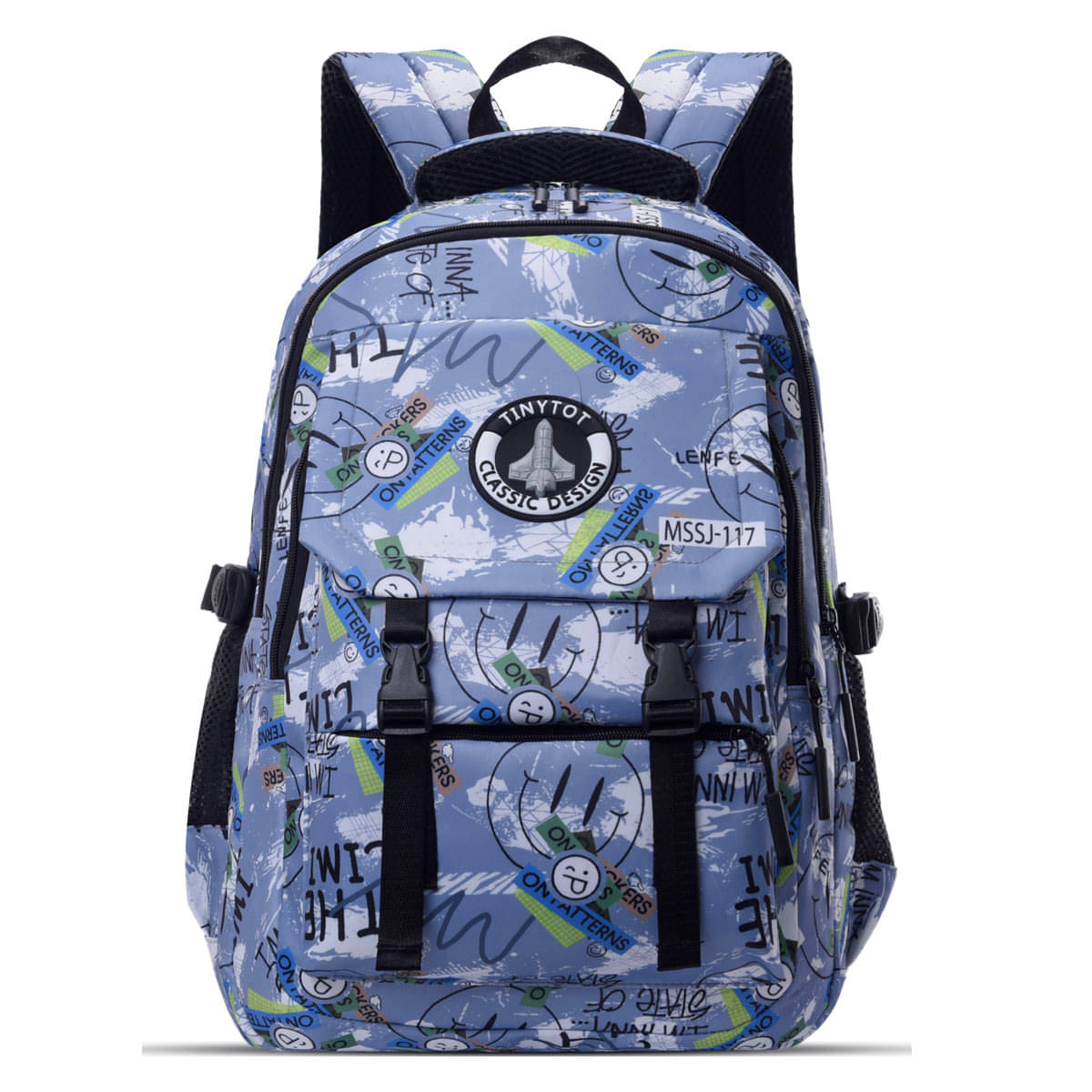 Tinytot Light Blue Polyester Backpack For Kids Tinytot Light Blue Polyester Backpack For Kids