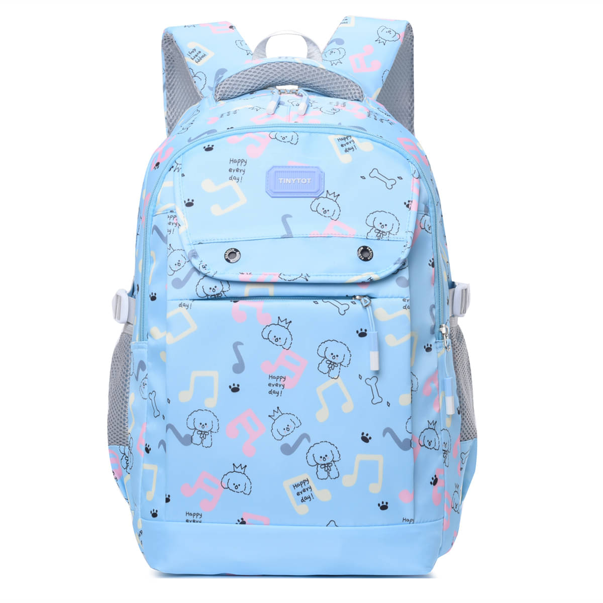     			Tinytot Light Blue Polyester Backpack For Kids