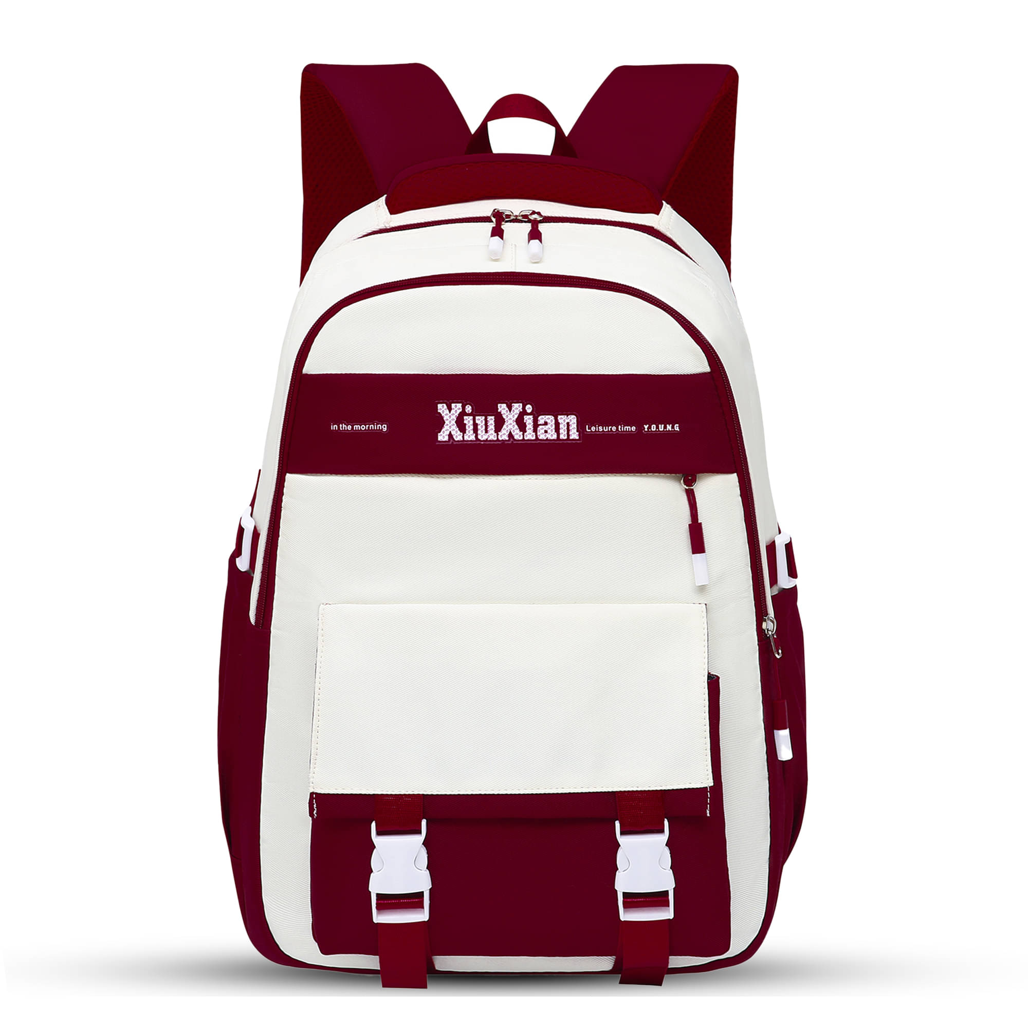     			Tinytot Maroon Polyester Backpack For Kids