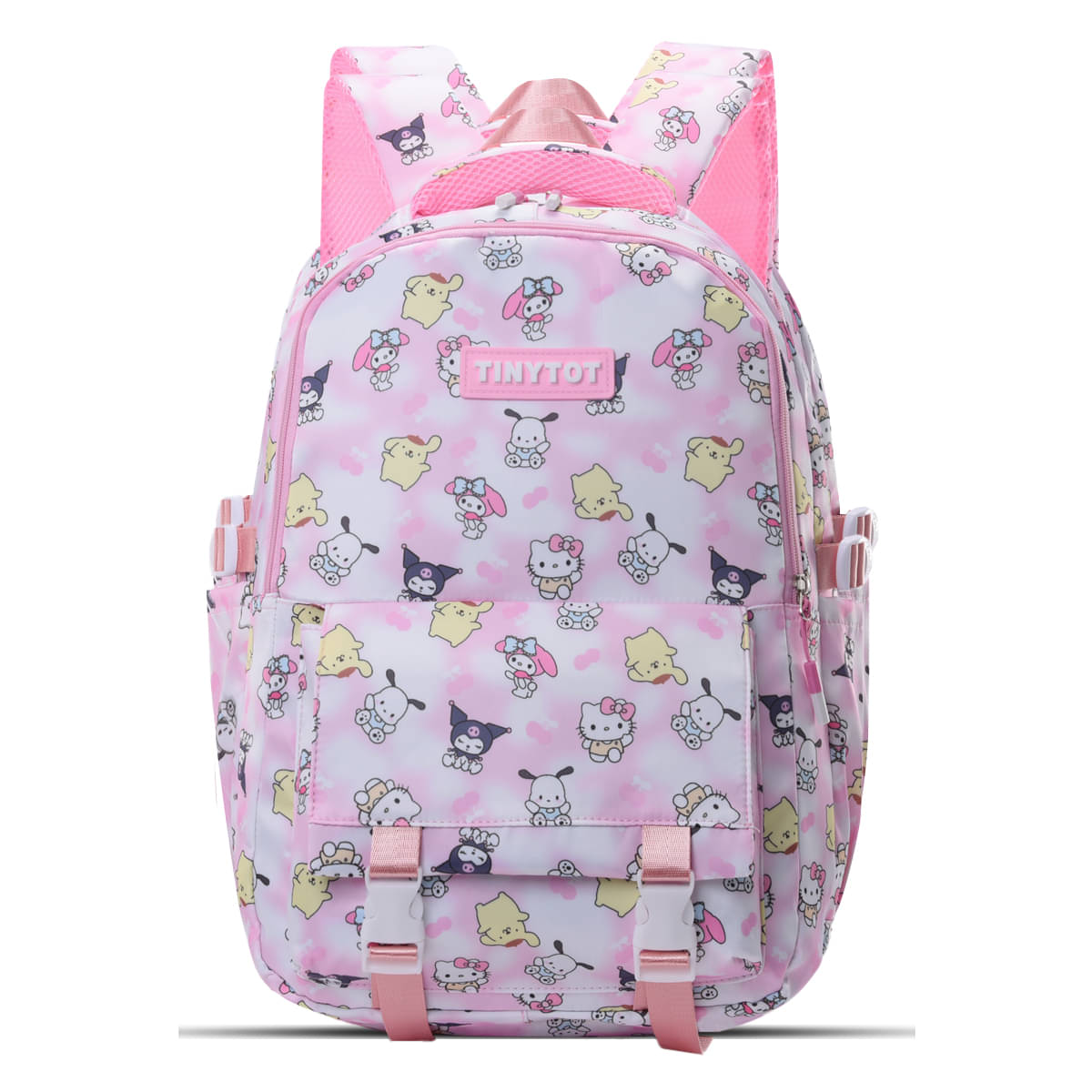 Tinytot Pink Polyester Backpack For Kids Tinytot Pink Polyester Backpack For Kids