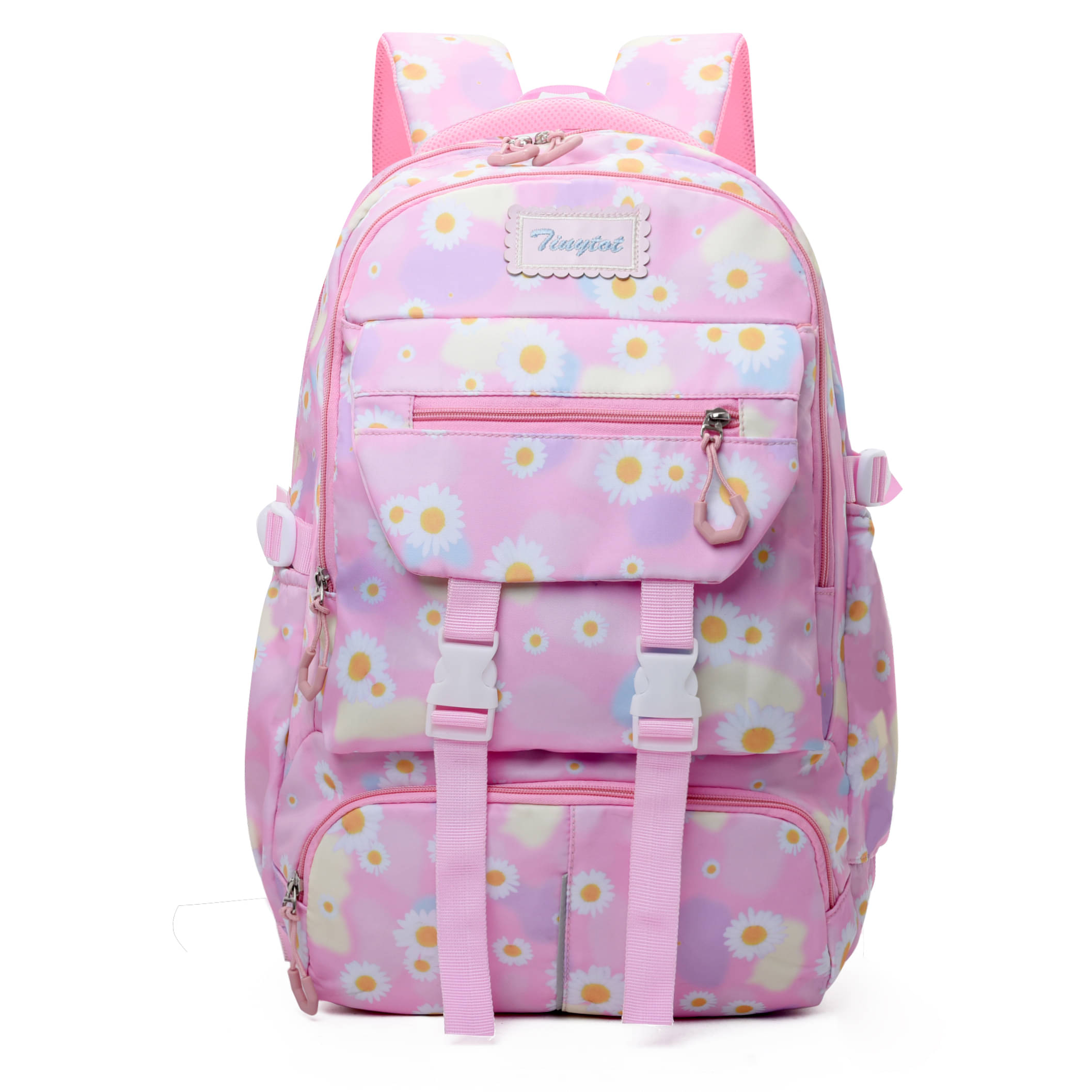 Tinytot Pink Polyester Backpack For Kids Tinytot Pink Polyester Backpack For Kids