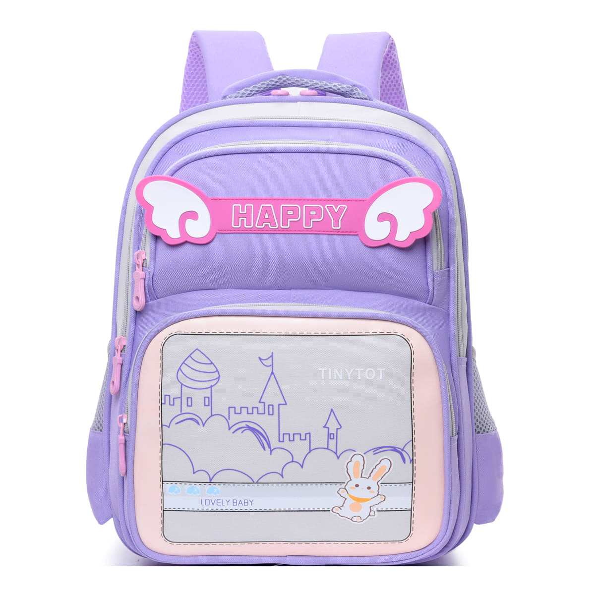     			Tinytot Purple Polyester Backpack For Kids