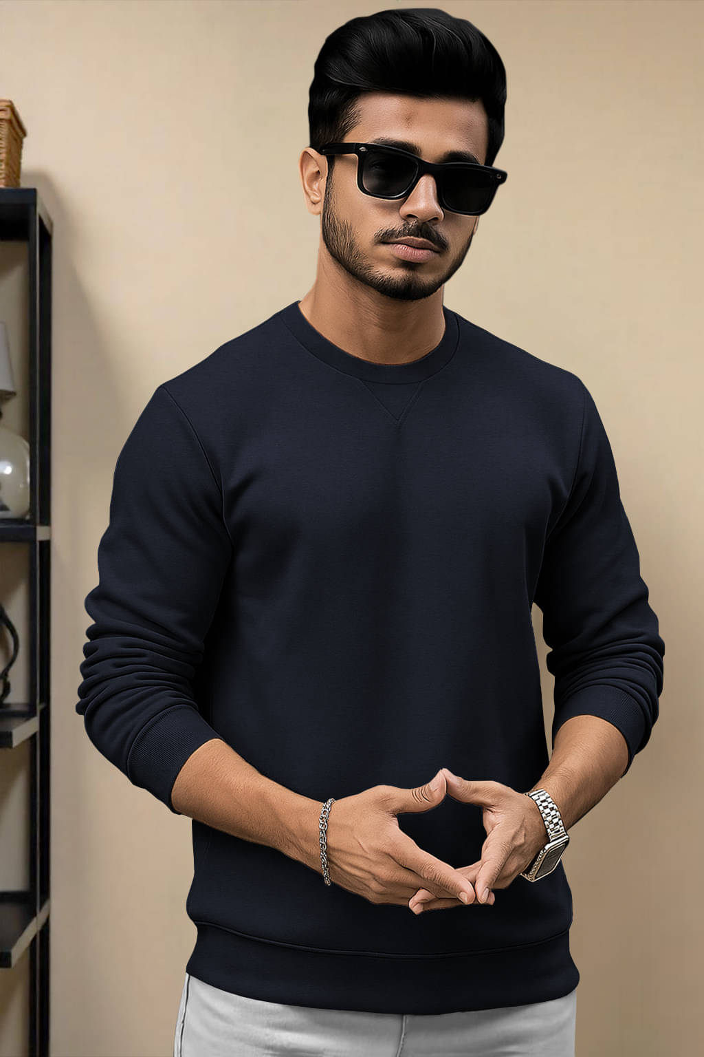     			Tripr Cotton Blend Round Neck Men's Sweatshirt - Blue ( Pack of 1 )