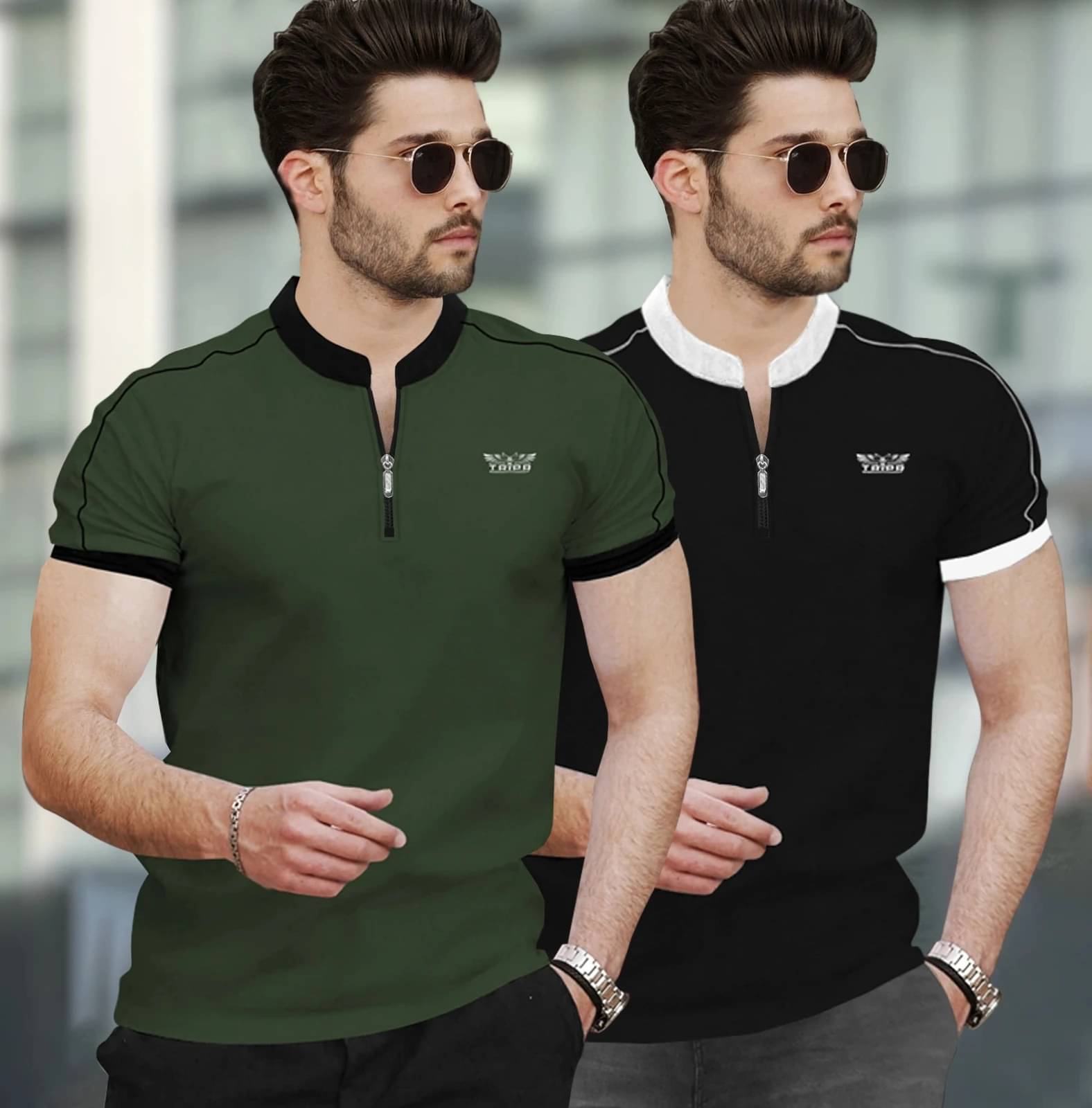 Tripr Men Cotton Blend Regular Fit Solid T-Shirt ( Multicolor ) Tripr Men Cotton Blend Regular Fit Solid T-Shirt ( Multicolor )