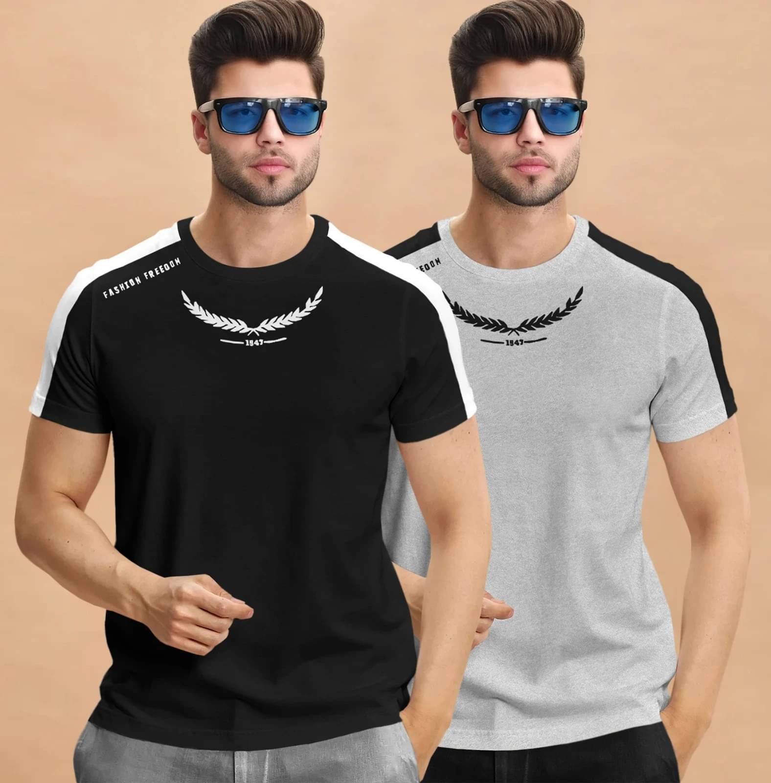 Tripr Men Cotton Blend Regular Fit Printed T-Shirt ( Multicolor ) Tripr Men Cotton Blend Regular Fit Printed T-Shirt ( Multicolor )