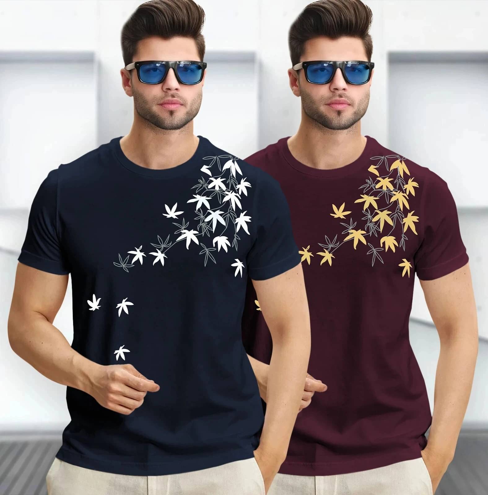 Tripr Men Cotton Blend Regular Fit Printed T-Shirt ( Multicolor ) Tripr Men Cotton Blend Regular Fit Printed T-Shirt ( Multicolor )