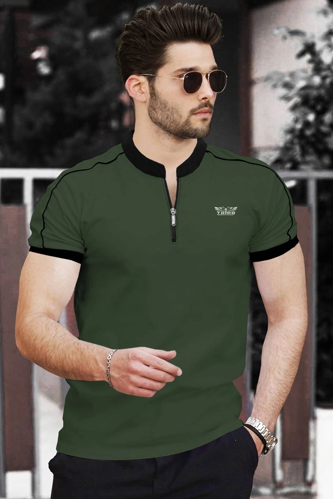 Tripr Men Cotton Blend Regular Fit Solid T-Shirt ( Multicolor ) Tripr Men Cotton Blend Regular Fit Solid T-Shirt ( Multicolor )