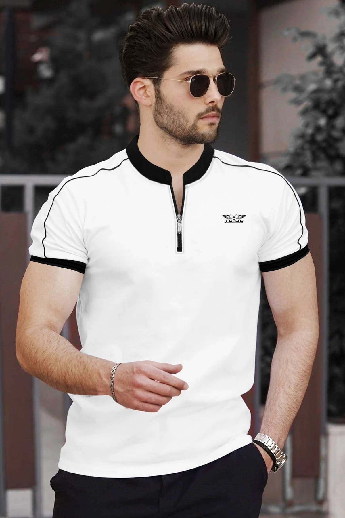 Tripr Men Cotton Blend Regular Fit Solid T-Shirt ( Multicolor ) Tripr Men Cotton Blend Regular Fit Solid T-Shirt ( Multicolor )