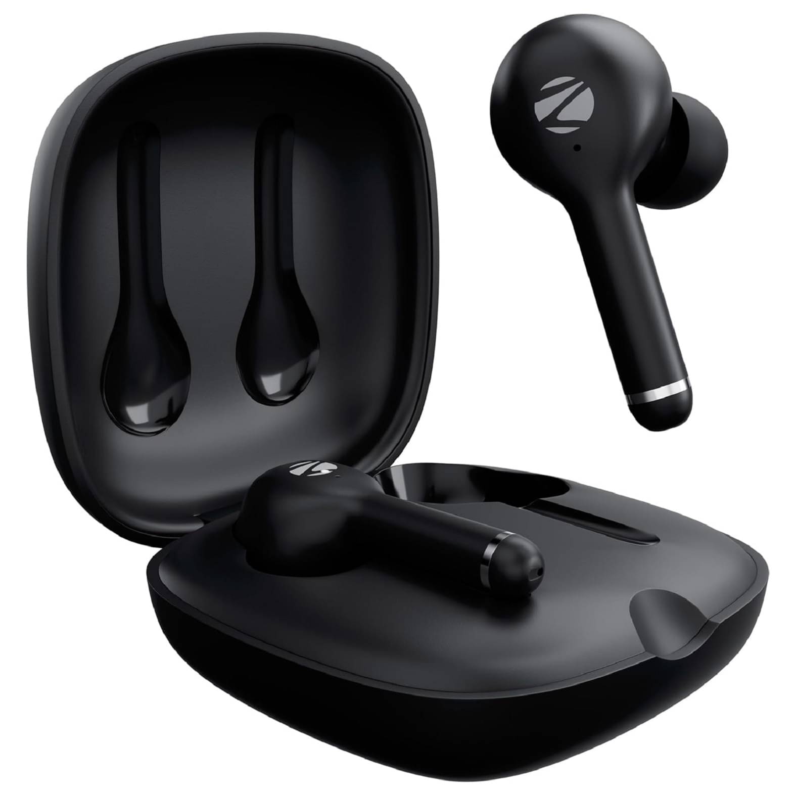     			ZEBRONICS Meteoroid in Ear Wireless Earbuds, Upto 80 Hours Backup, Bluetooth v5.4, Gaming Mode, ENC, Touch Control, Voice Assistant Support, Splash Proof Design (Black)