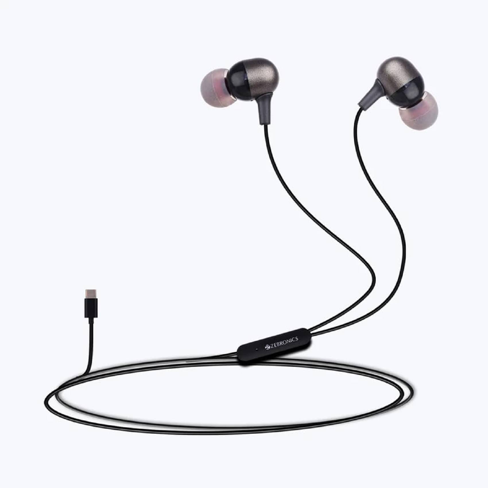     			ZEBRONICS Zeb Aria Grey Type C Earphone