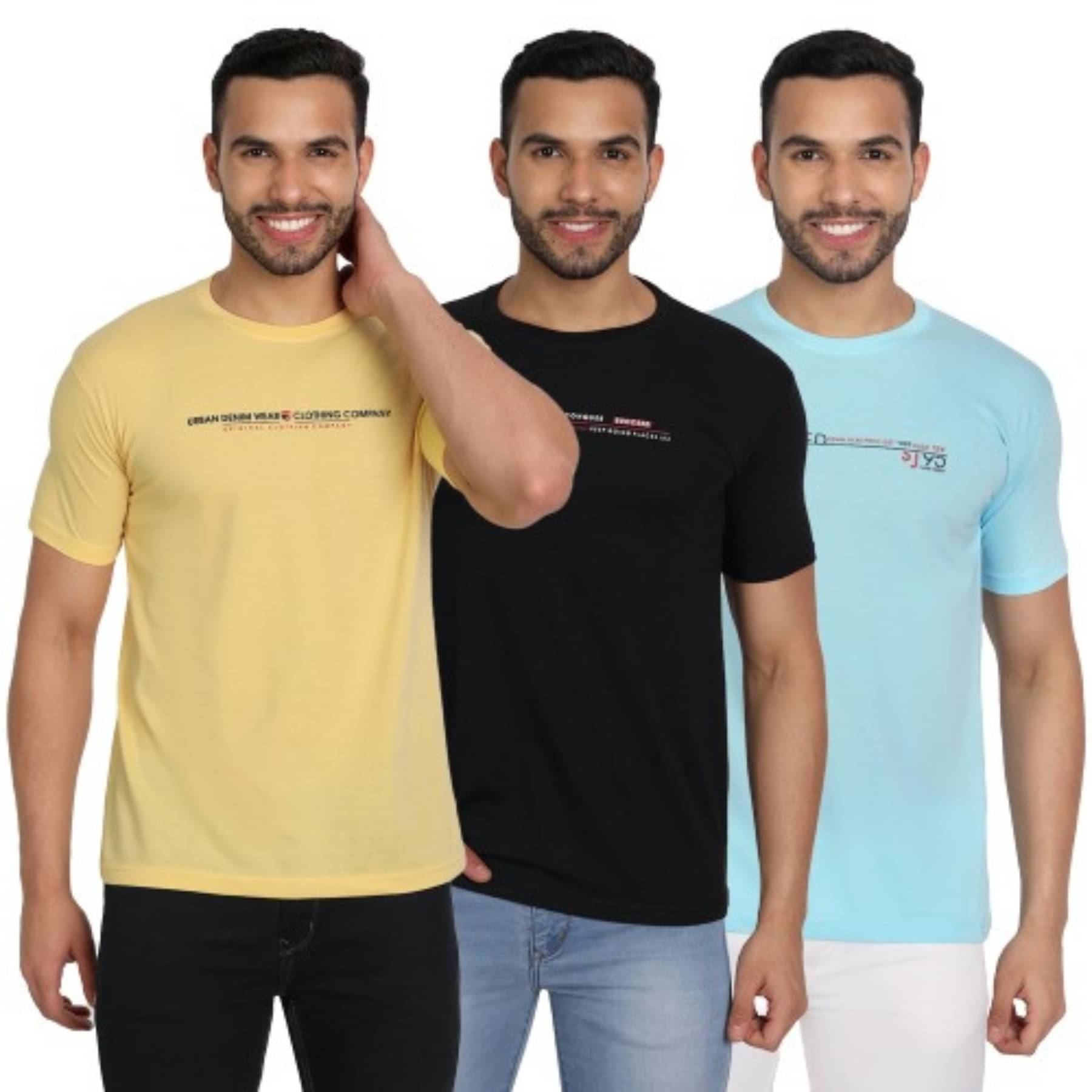     			ZEFFORA Men Cotton Blend Regular Fit Printed T-Shirt ( Multicolor1 )