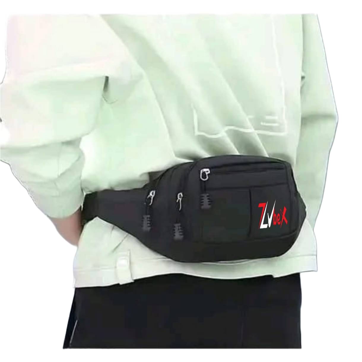    			zubex ZUBEX WAIST BAG Nylon Black Waist Pouch