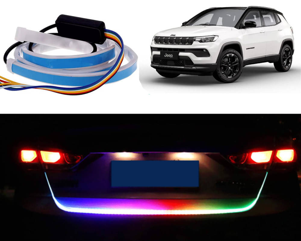48Inch Ice Blue & Red DRL LED Brake with Side Turn Signal & Parking Indication Trunk,Boot,Dicky Light For Jeep Compass 2022 48Inch Ice Blue & Red DRL LED Brake with Side Turn Signal & Parking Indication Trunk,Boot,Dicky Light For Jeep Compass 2022
