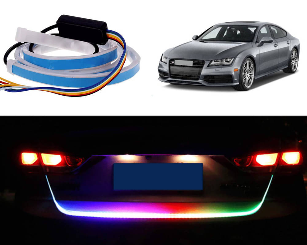 48Inch Ice Blue & Red DRL LED Brake with Side Turn Signal & Parking Indication Trunk,Boot,Dicky Light For S7 48Inch Ice Blue & Red DRL LED Brake with Side Turn Signal & Parking Indication Trunk,Boot,Dicky Light For S7