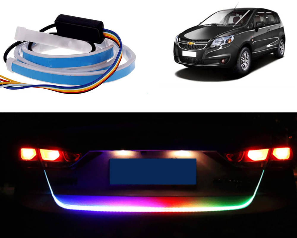     			48Inch Ice Blue & Red DRL LED Brake with Side Turn Signal & Parking Indication Trunk,Boot,Dicky Light For UVA