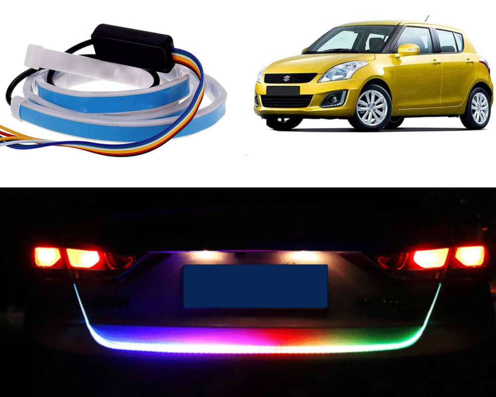     			48Inch Ice Blue & Red DRL LED Brake with Side Turn Signal & Parking Indication Trunk,Boot,Dicky Light For Swift Type -4