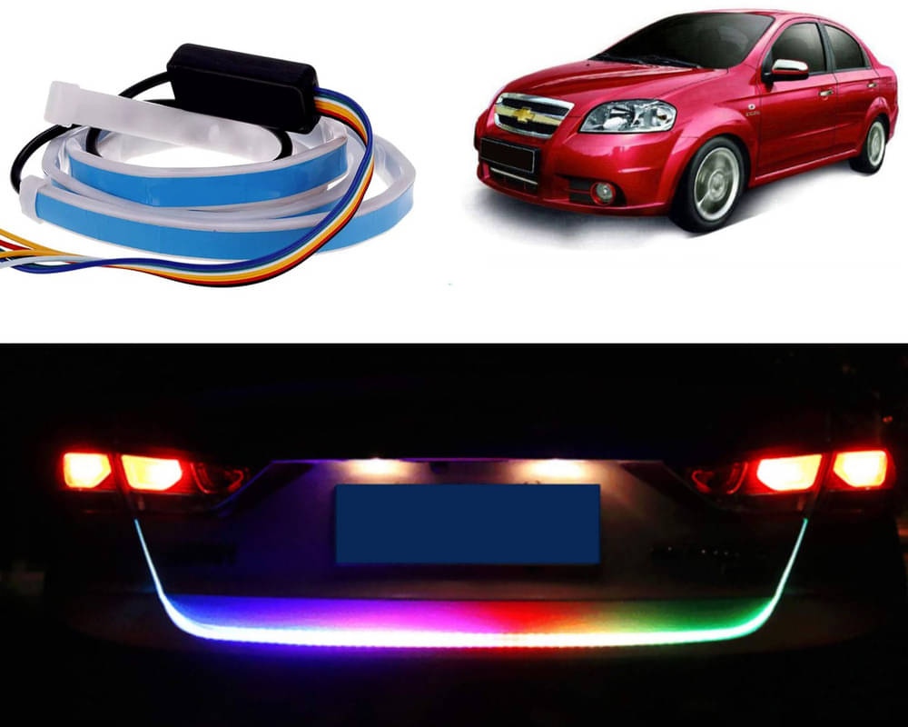     			48Inch Ice Blue & Red DRL LED Brake with Side Turn Signal & Parking Indication Trunk,Boot,Dicky Light For Aveo