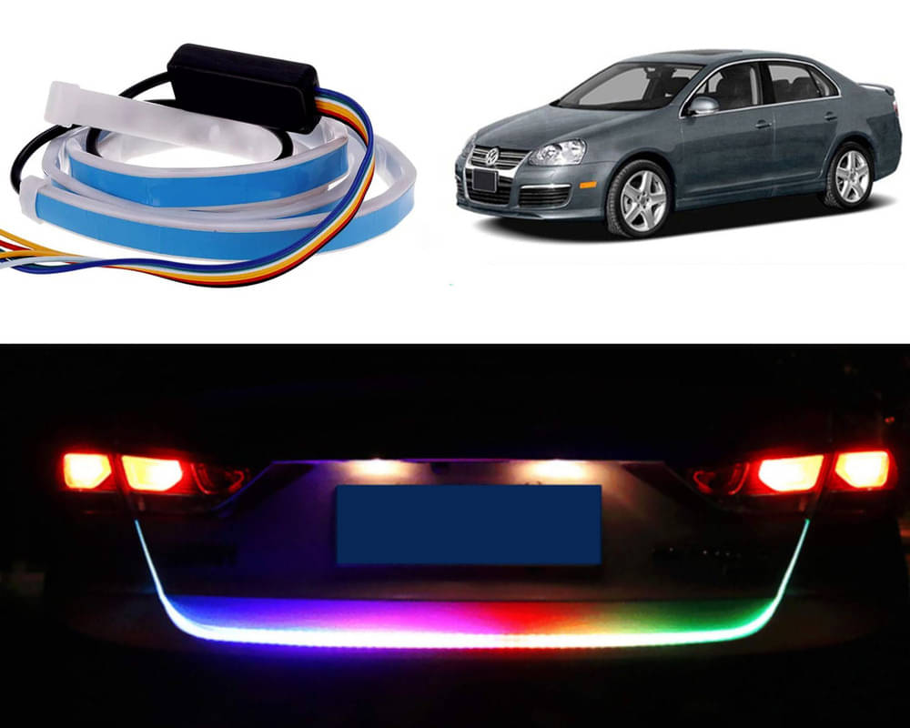     			48Inch Ice Blue & Red DRL LED Brake with Side Turn Signal & Parking Indication Trunk,Boot,Dicky Light For Jetta Type-1