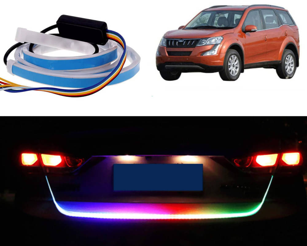     			48Inch Ice Blue & Red DRL LED Brake with Side Turn Signal & Parking Indication Trunk,Boot,Dicky Light For XUV 500 2015