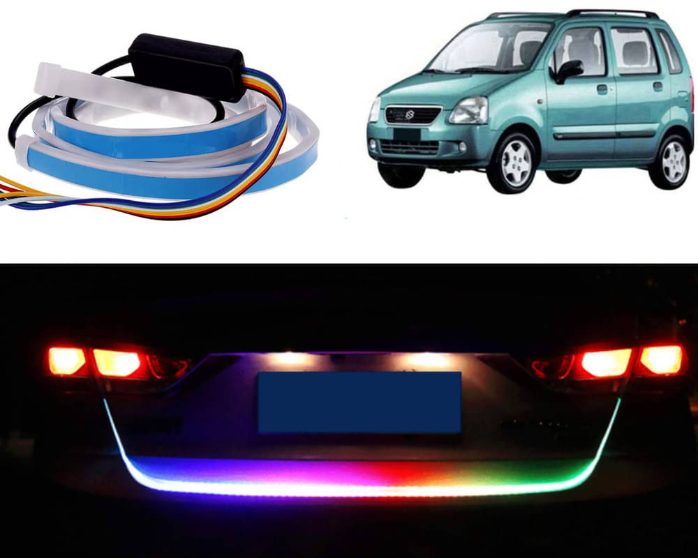     			48Inch Ice Blue & Red DRL LED Brake with Side Turn Signal & Parking Indication Trunk,Boot,Dicky Light For WagonR 2003