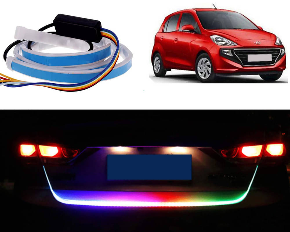 48Inch Ice Blue & Red DRL LED Brake with Side Turn Signal & Parking Indication Trunk,Boot,Dicky Light For Santro 2018 48Inch Ice Blue & Red DRL LED Brake with Side Turn Signal & Parking Indication Trunk,Boot,Dicky Light For Santro 2018