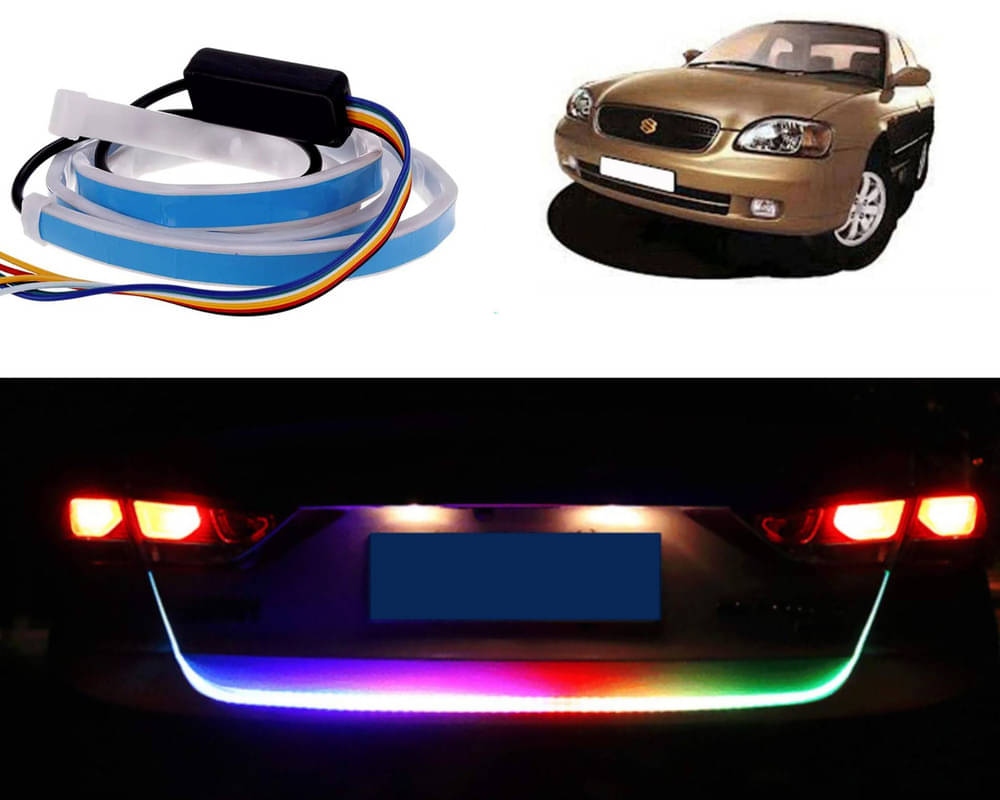     			48Inch Ice Blue & Red DRL LED Brake with Side Turn Signal & Parking Indication Trunk,Boot,Dicky Light For Baleno