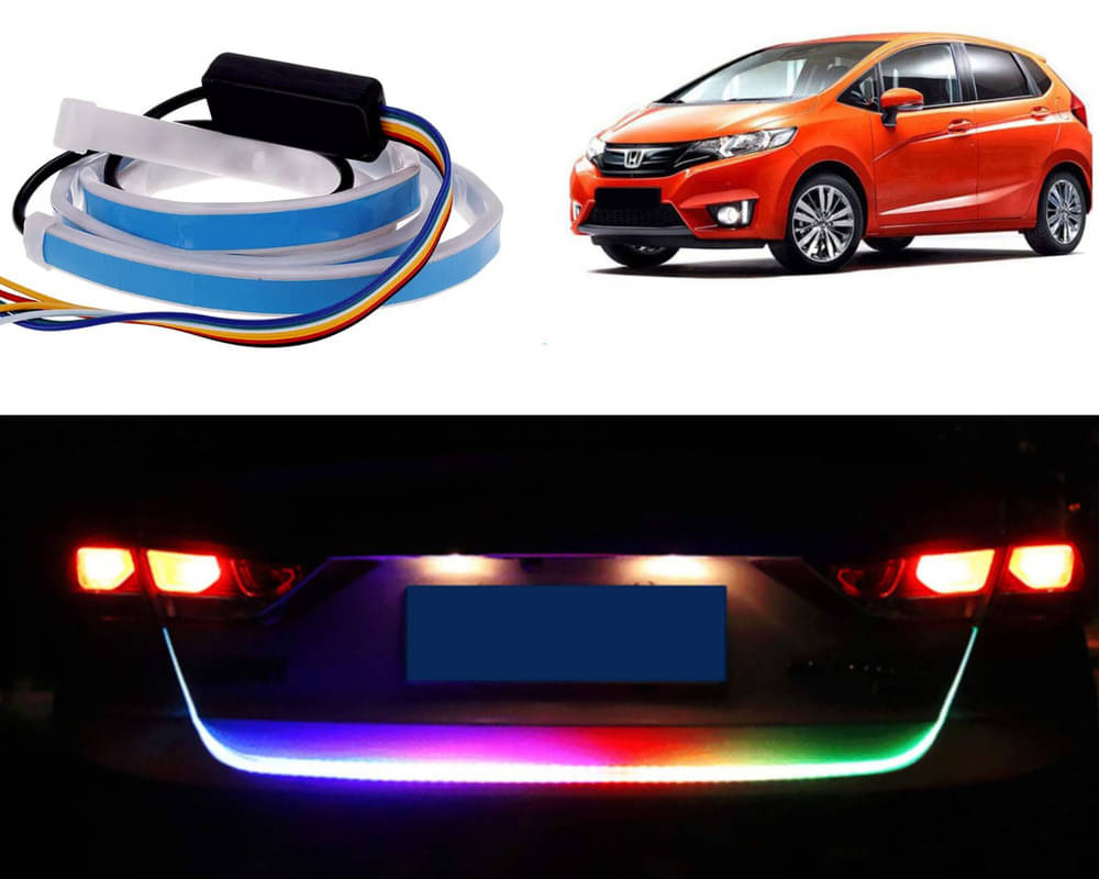     			48Inch Ice Blue & Red DRL LED Brake with Side Turn Signal & Parking Indication Trunk,Boot,Dicky Light For Jazz 2015
