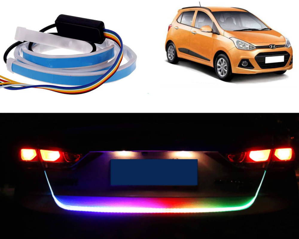 48Inch Ice Blue & Red DRL LED Brake with Side Turn Signal & Parking Indication Trunk,Boot,Dicky Light For I10 Grand 48Inch Ice Blue & Red DRL LED Brake with Side Turn Signal & Parking Indication Trunk,Boot,Dicky Light For I10 Grand