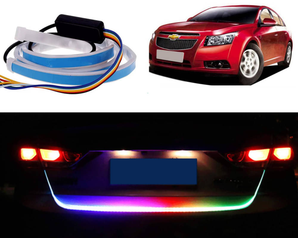 48Inch Ice Blue & Red DRL LED Brake with Side Turn Signal & Parking Indication Trunk,Boot,Dicky Light For Cruze 48Inch Ice Blue & Red DRL LED Brake with Side Turn Signal & Parking Indication Trunk,Boot,Dicky Light For Cruze
