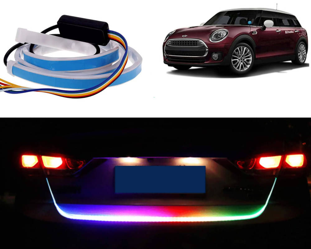     			48Inch Ice Blue & Red DRL LED Brake with Side Turn Signal & Parking Indication Trunk,Boot,Dicky Light For Clubman