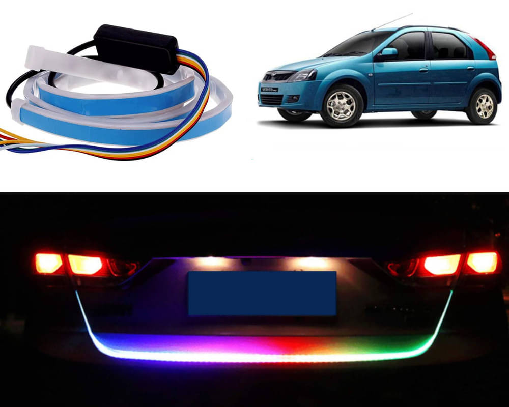     			48Inch Ice Blue & Red DRL LED Brake with Side Turn Signal & Parking Indication Trunk,Boot,Dicky Light For Verito Vibe
