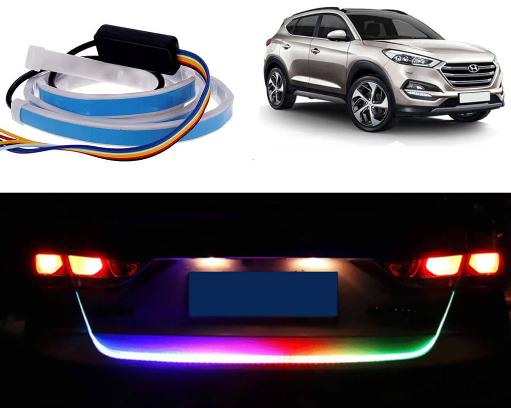     			48Inch Ice Blue & Red DRL LED Brake with Side Turn Signal & Parking Indication Trunk,Boot,Dicky Light For Tucson
