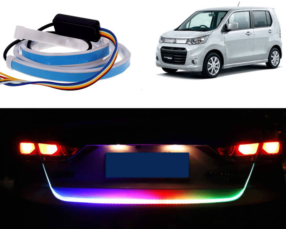     			48Inch Ice Blue & Red DRL LED Brake with Side Turn Signal & Parking Indication Trunk,Boot,Dicky Light For WagonR Stingray