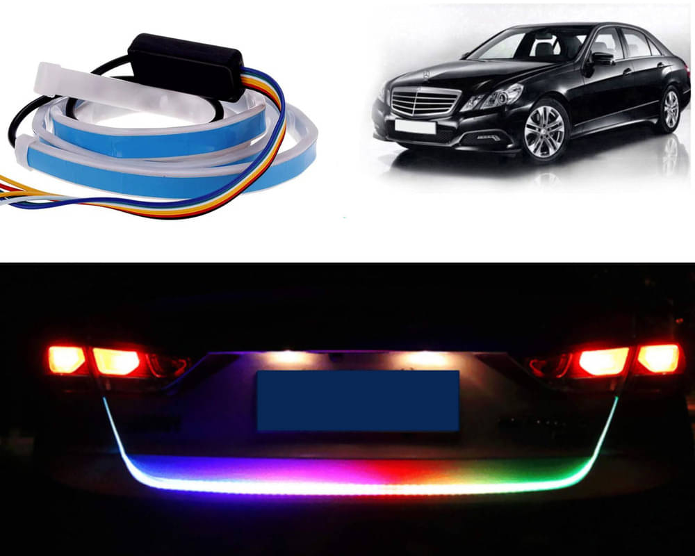     			48Inch Ice Blue & Red DRL LED Brake with Side Turn Signal & Parking Indication Trunk,Boot,Dicky Light For BENZ E280