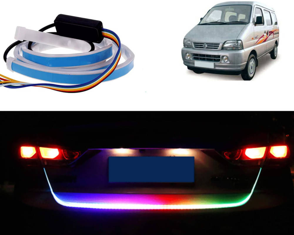     			48Inch Ice Blue & Red DRL LED Brake with Side Turn Signal & Parking Indication Trunk,Boot,Dicky Light For Versa