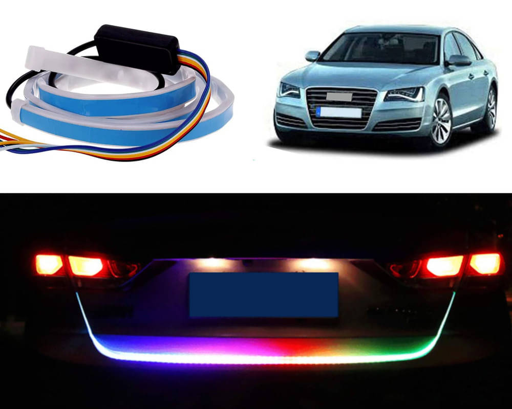 48Inch Ice Blue & Red DRL LED Brake with Side Turn Signal & Parking Indication Trunk,Boot,Dicky Light For A8 48Inch Ice Blue & Red DRL LED Brake with Side Turn Signal & Parking Indication Trunk,Boot,Dicky Light For A8