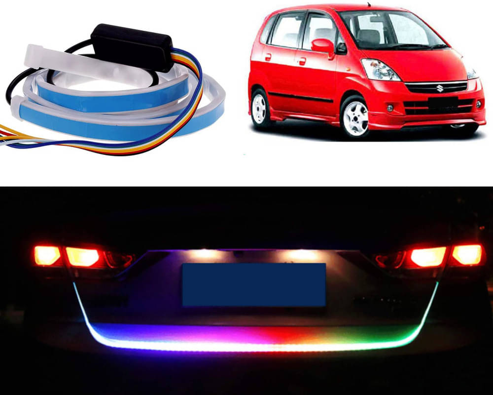     			48Inch Ice Blue & Red DRL LED Brake with Side Turn Signal & Parking Indication Trunk,Boot,Dicky Light For Zen Estilo Type 1