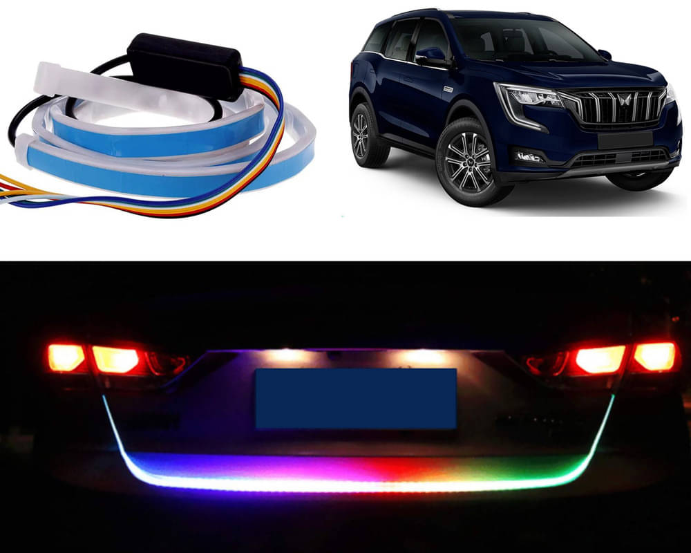 48Inch Ice Blue & Red DRL LED Brake with Side Turn Signal & Parking Indication Trunk,Boot,Dicky Light For XUV 700 48Inch Ice Blue & Red DRL LED Brake with Side Turn Signal & Parking Indication Trunk,Boot,Dicky Light For XUV 700