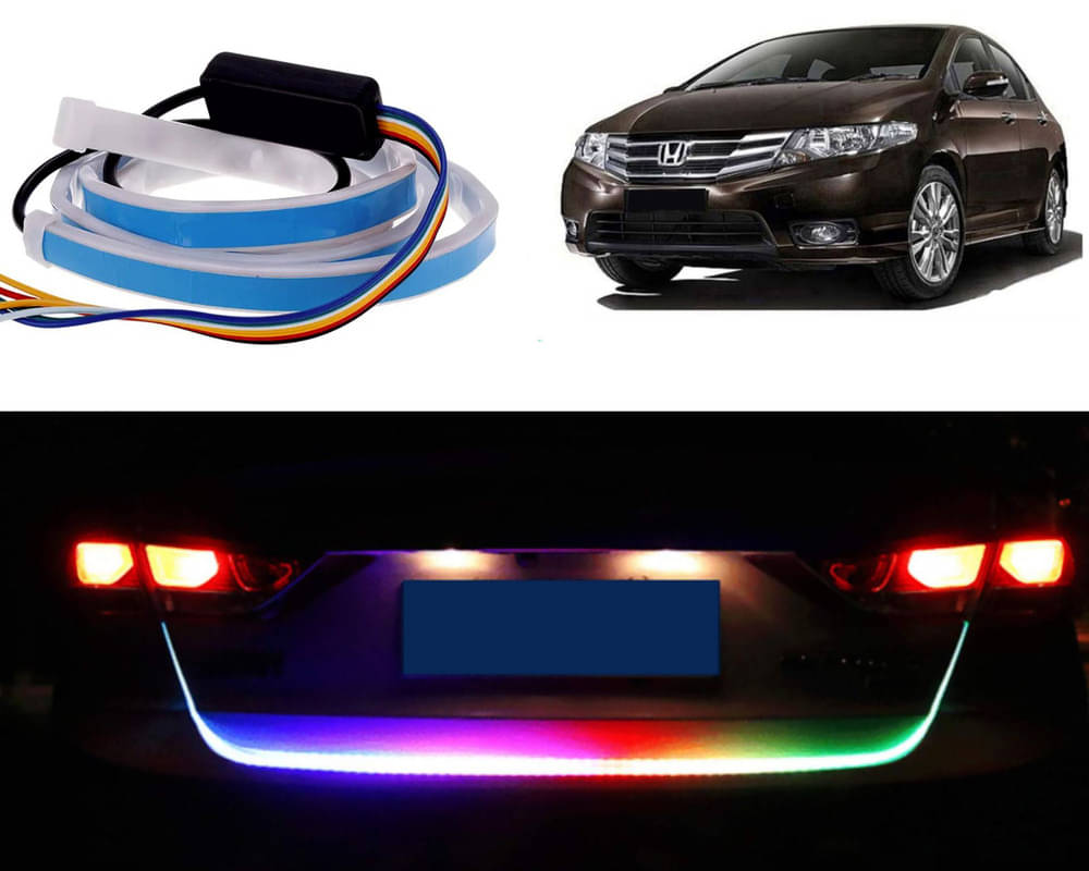     			48Inch Ice Blue & Red DRL LED Brake with Side Turn Signal & Parking Indication Trunk,Boot,Dicky Light For City Ivtec