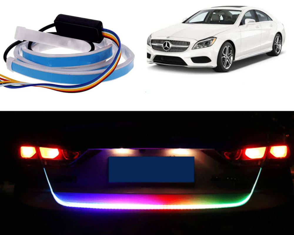     			48Inch Ice Blue & Red DRL LED Brake with Side Turn Signal & Parking Indication Trunk,Boot,Dicky Light For CLs-Class