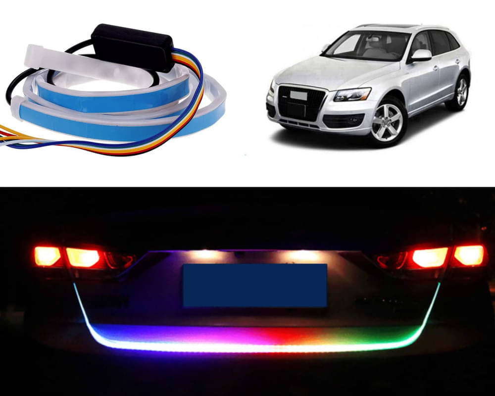     			48Inch Ice Blue & Red DRL LED Brake with Side Turn Signal & Parking Indication Trunk,Boot,Dicky Light For Q3