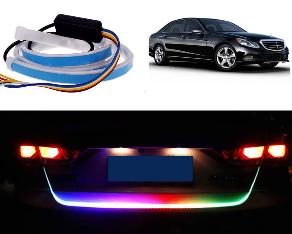     			48Inch Ice Blue & Red DRL LED Brake with Side Turn Signal & Parking Indication Trunk,Boot,Dicky Light For Benz E CLASS