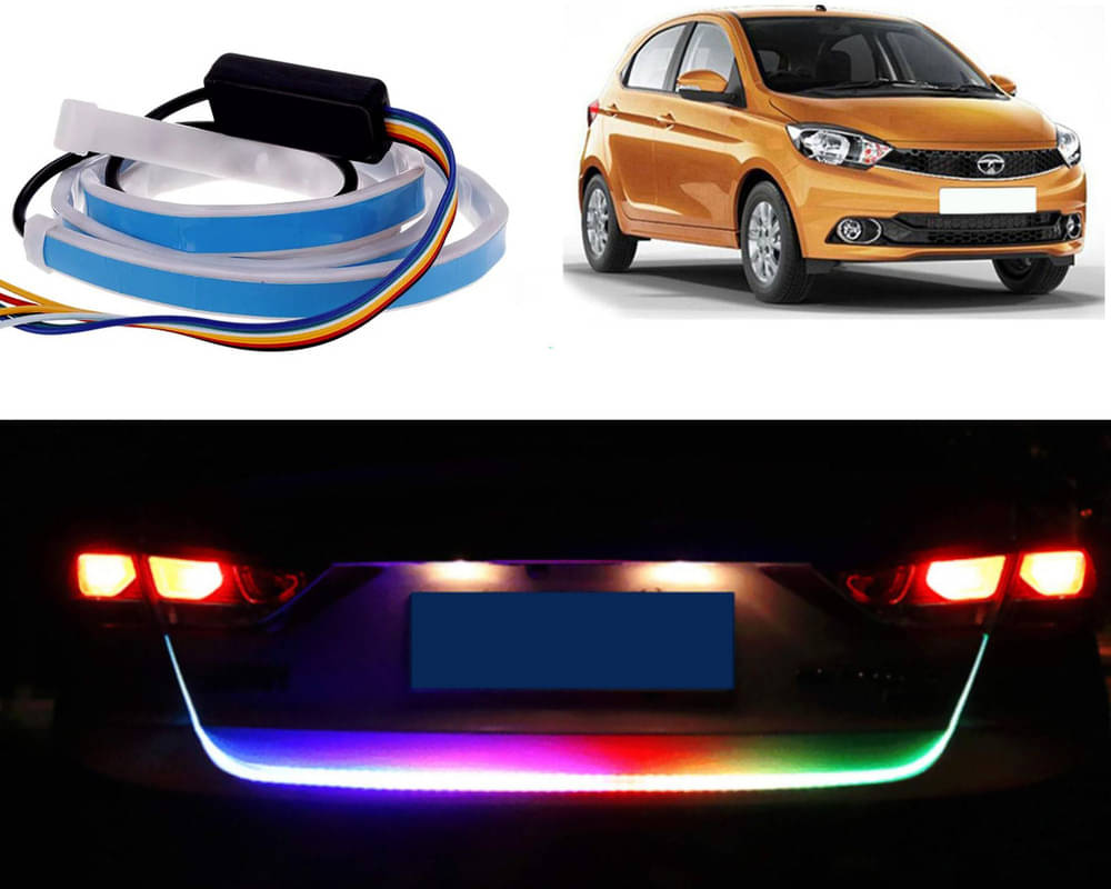     			48Inch Ice Blue & Red DRL LED Brake with Side Turn Signal & Parking Indication Trunk,Boot,Dicky Light For Tiago